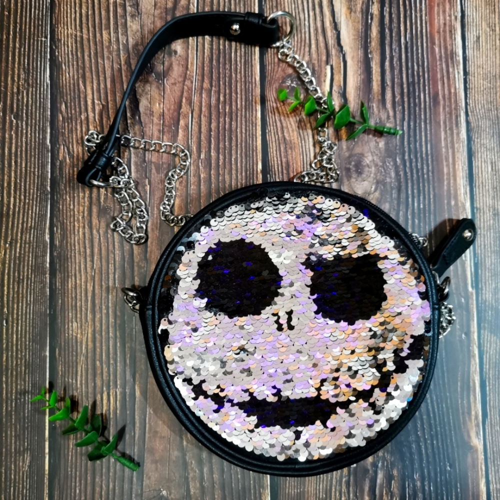 Hot Topic x Nightmare Before Christmas Purse Reversible Sequin Jack Skellington